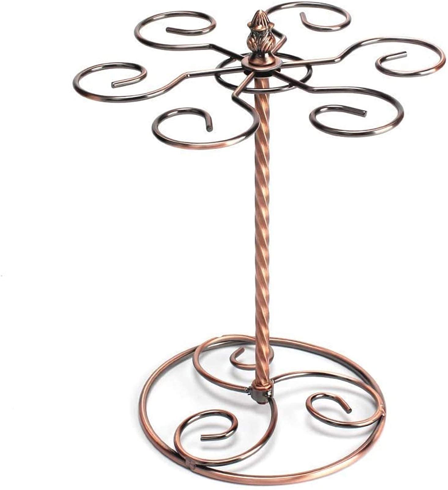 Porte-verre à pied et égouttoir pour 6 verres de bar ou cuisine