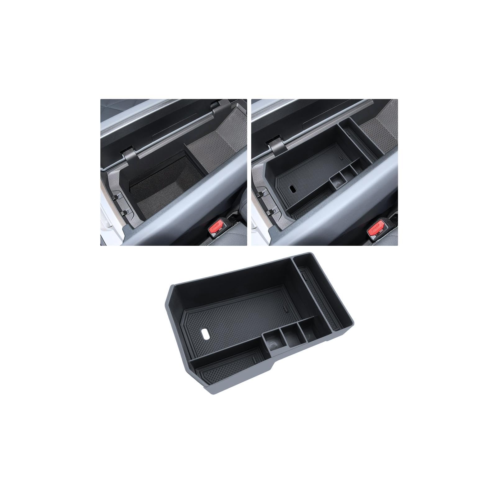 for Center Console Armrest Organizer Tray Compatible with 2022-2026 BMW IX Armrest Storage Box Console Organizer ABS Materials