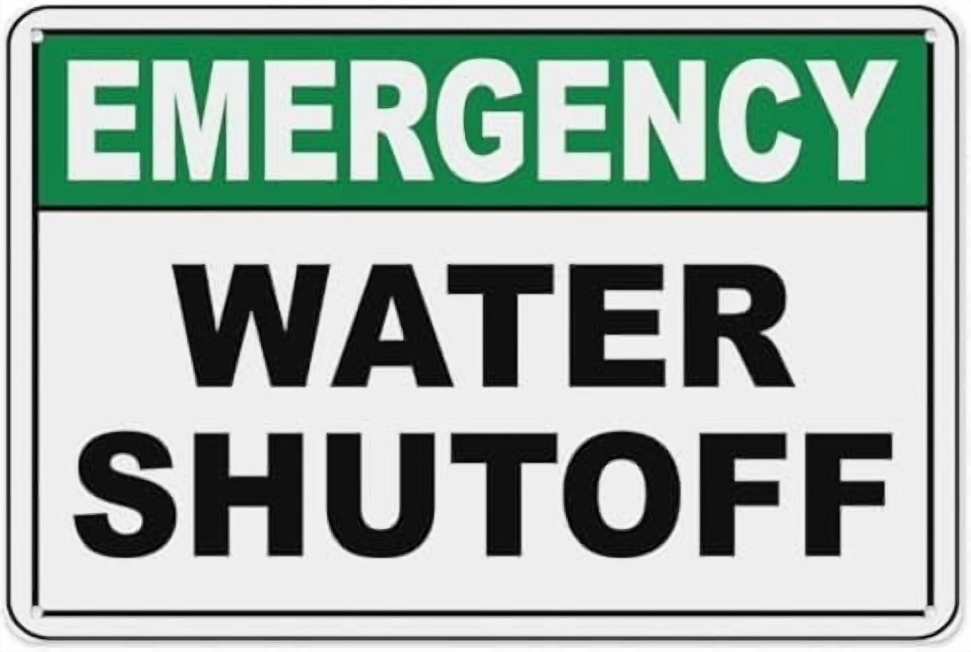 (2-Pack) Warning Metal Tin Sign: Emergency Equipment Storage, Premium Yard Sign, Ideal for Storing Emergency Equipment Safely 12x8 Inch