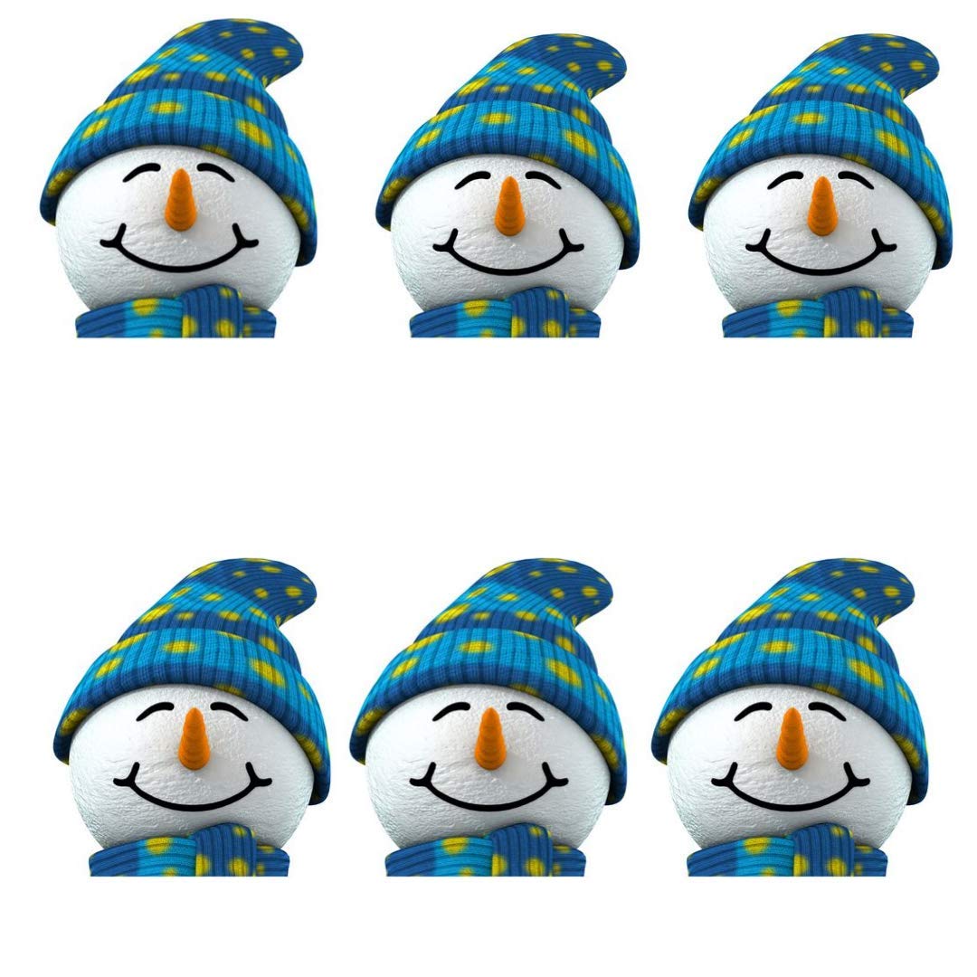 STAR CUTOUTS stsmp137 – 6 Masks Adult Snowman – One Size