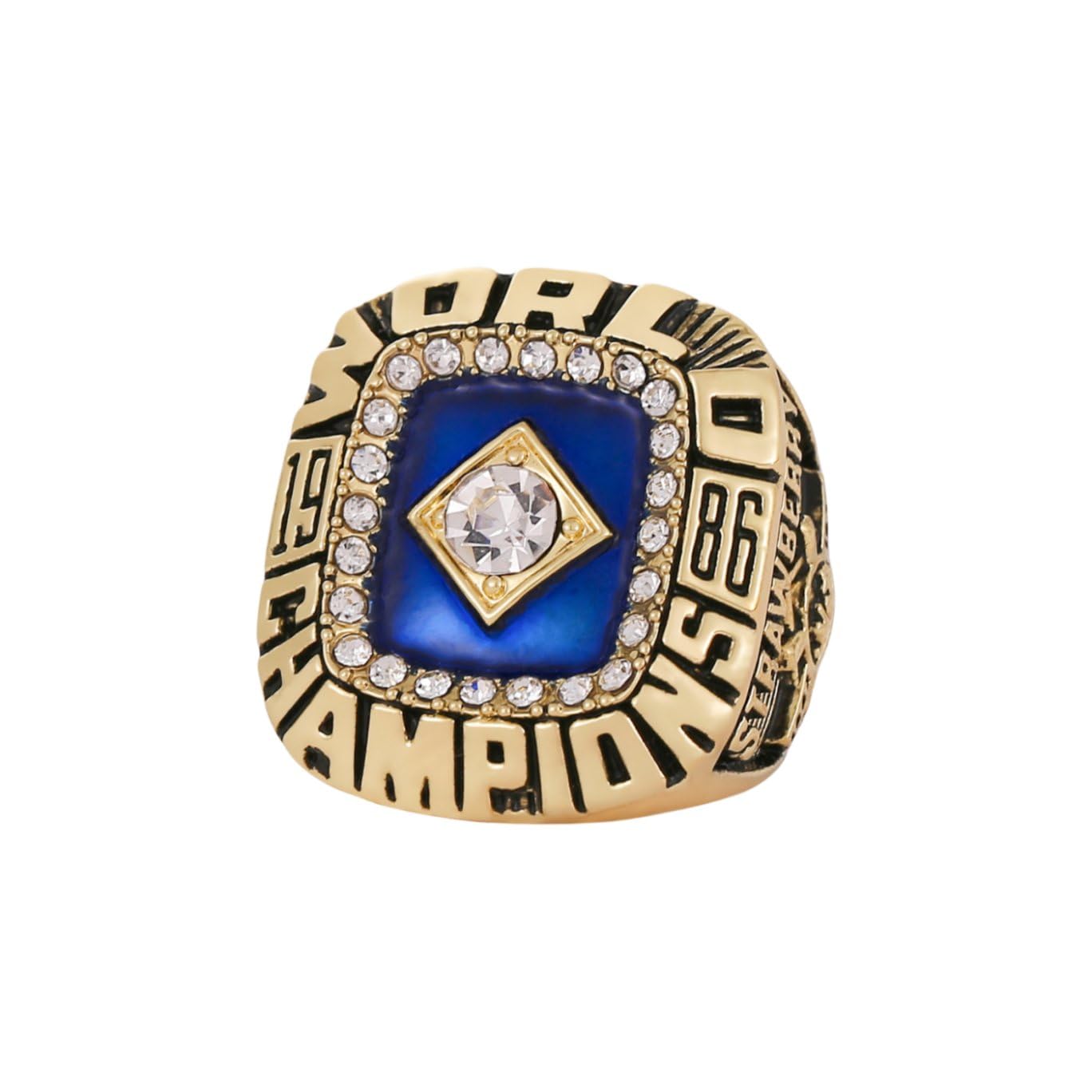 CLASSIC SERIES 1986 CHAMPIONSHIP RING MetsTM #Rarity Luxury Commemorative Sports Fan Detail Gift - Glory Collect Various Festivals Occasions with Sandalwood Box