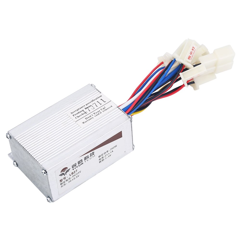 Motor Brush Controller,24V 250W Motor Speed Brushed Controller Box Compatible with Scooter Electric ycle