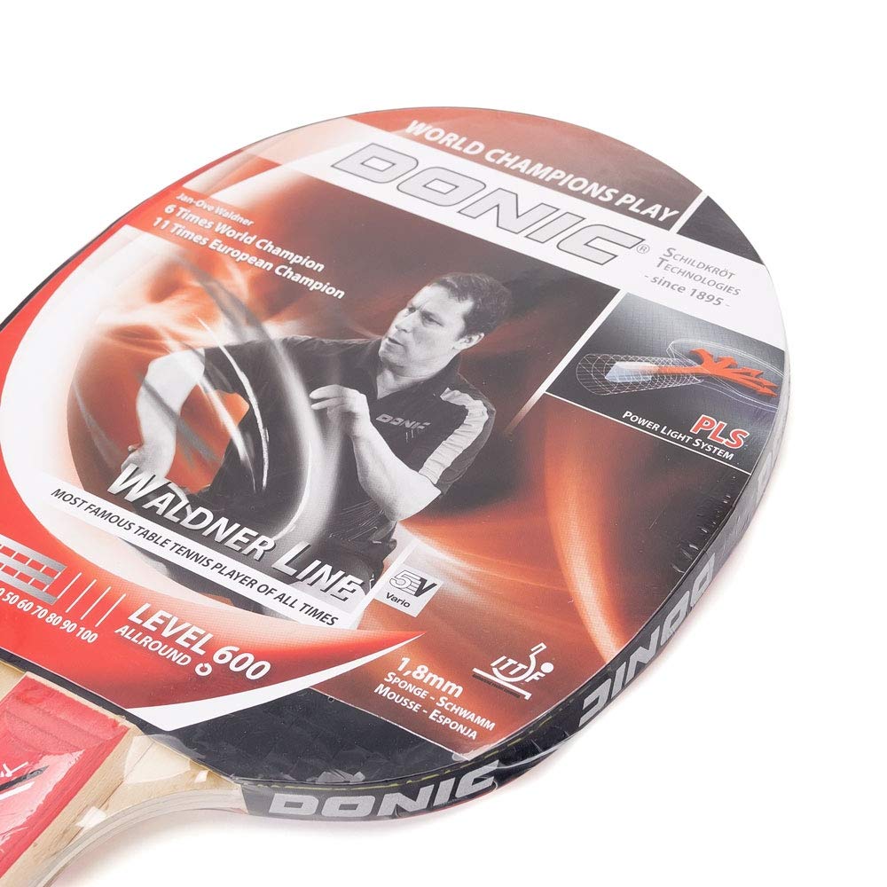 Image secondaire de Donic Schildkröt Waldner 600 Raquette pour tennis de table avec DVD d'apprentissage (import) noir/ rouge