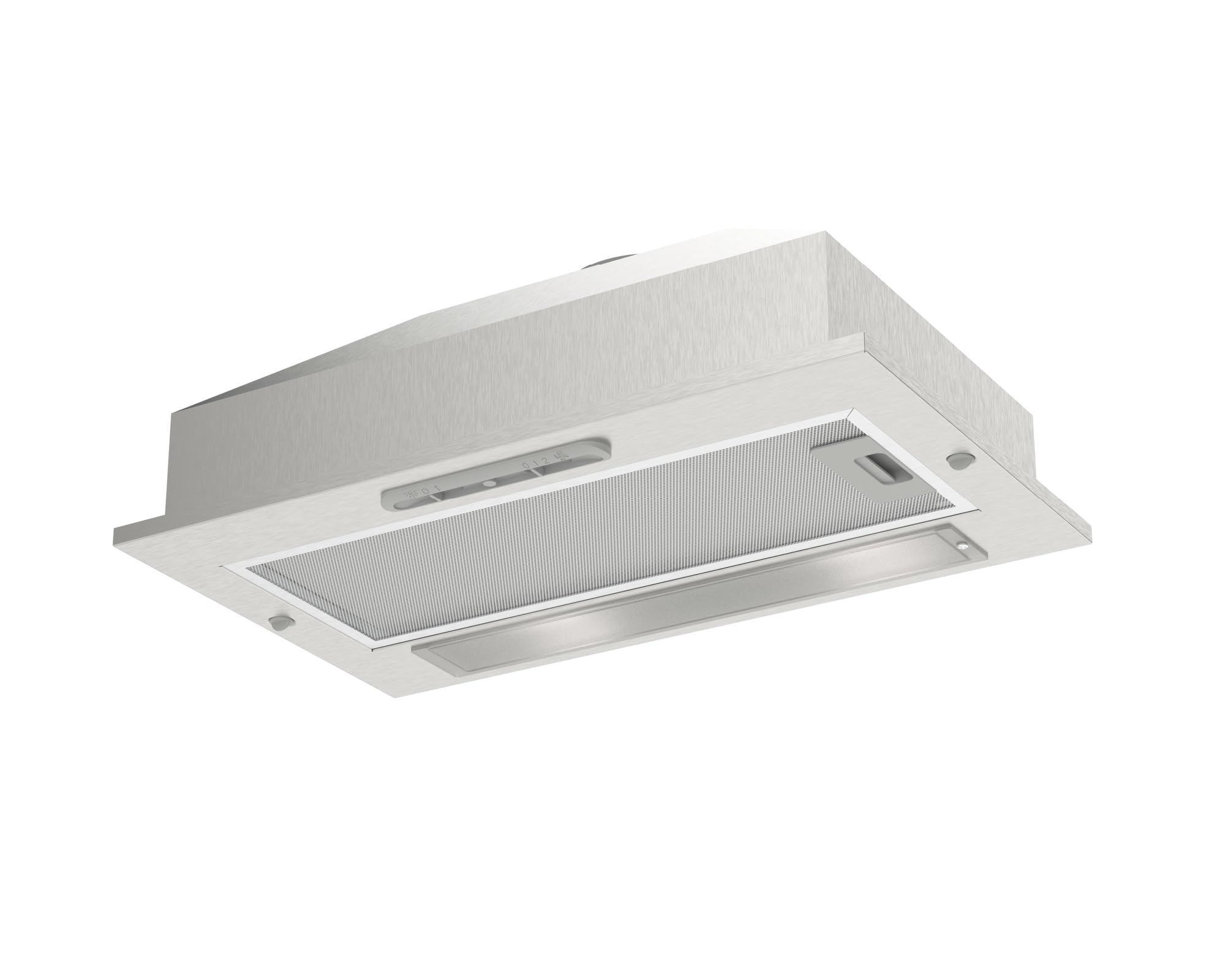 CATA G 45 X Cappa Aspirante Cucina Pannello di Controllo a Scorrimento 2 Livelli di Aspirazione Illuminazione LED E 14 Motore Extra Silenzioso Acciaio Inox Classe Energetica E 56cm