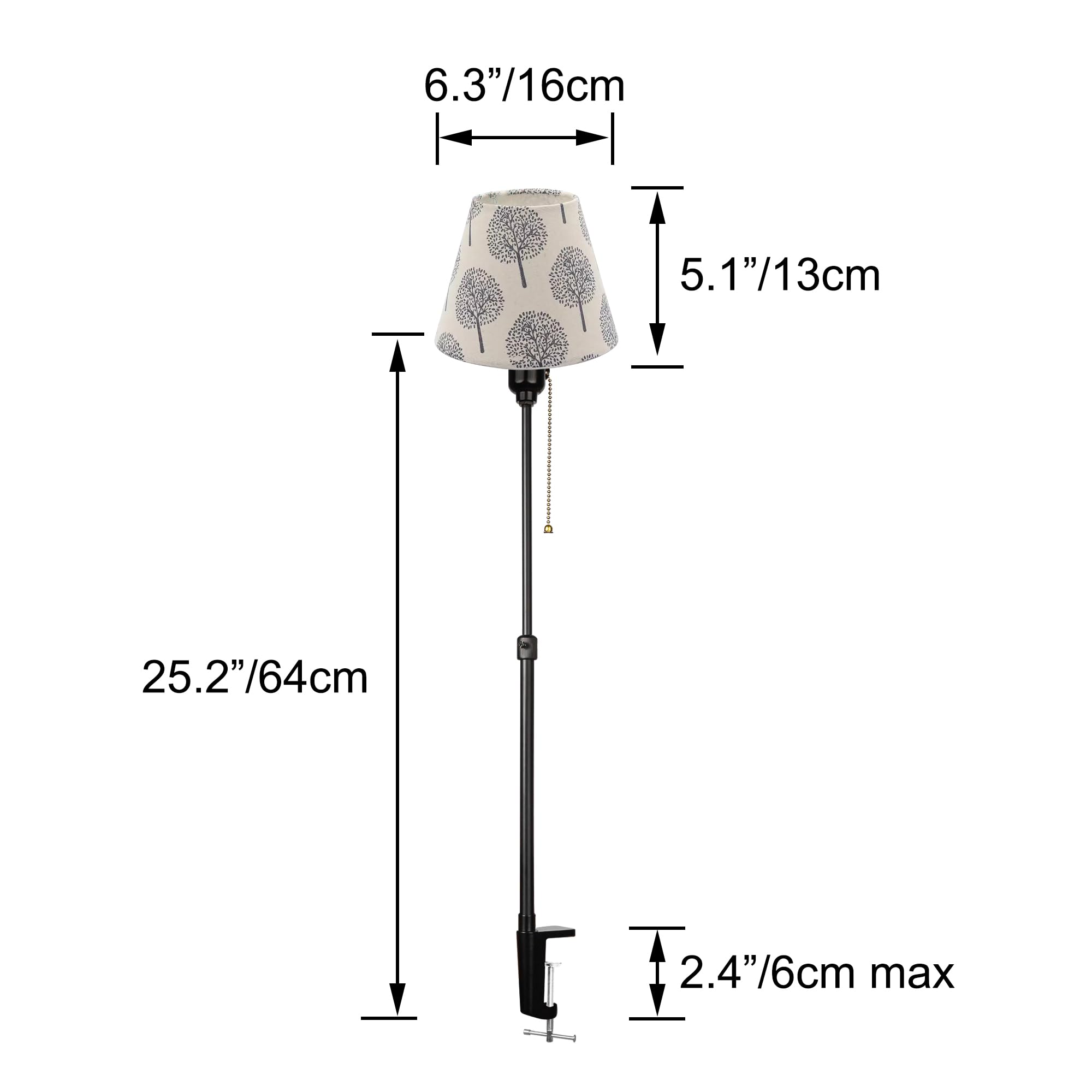 Modern Klemmleuchte,1 Packung Leselampe mit 2,5 m Kabel, Dimmbar Rosa Nachttischlampe,Augenpflege Schreibtischlampe für Heimgebrauch Büro, E27 Lampenhalterung - DZ0031XYS