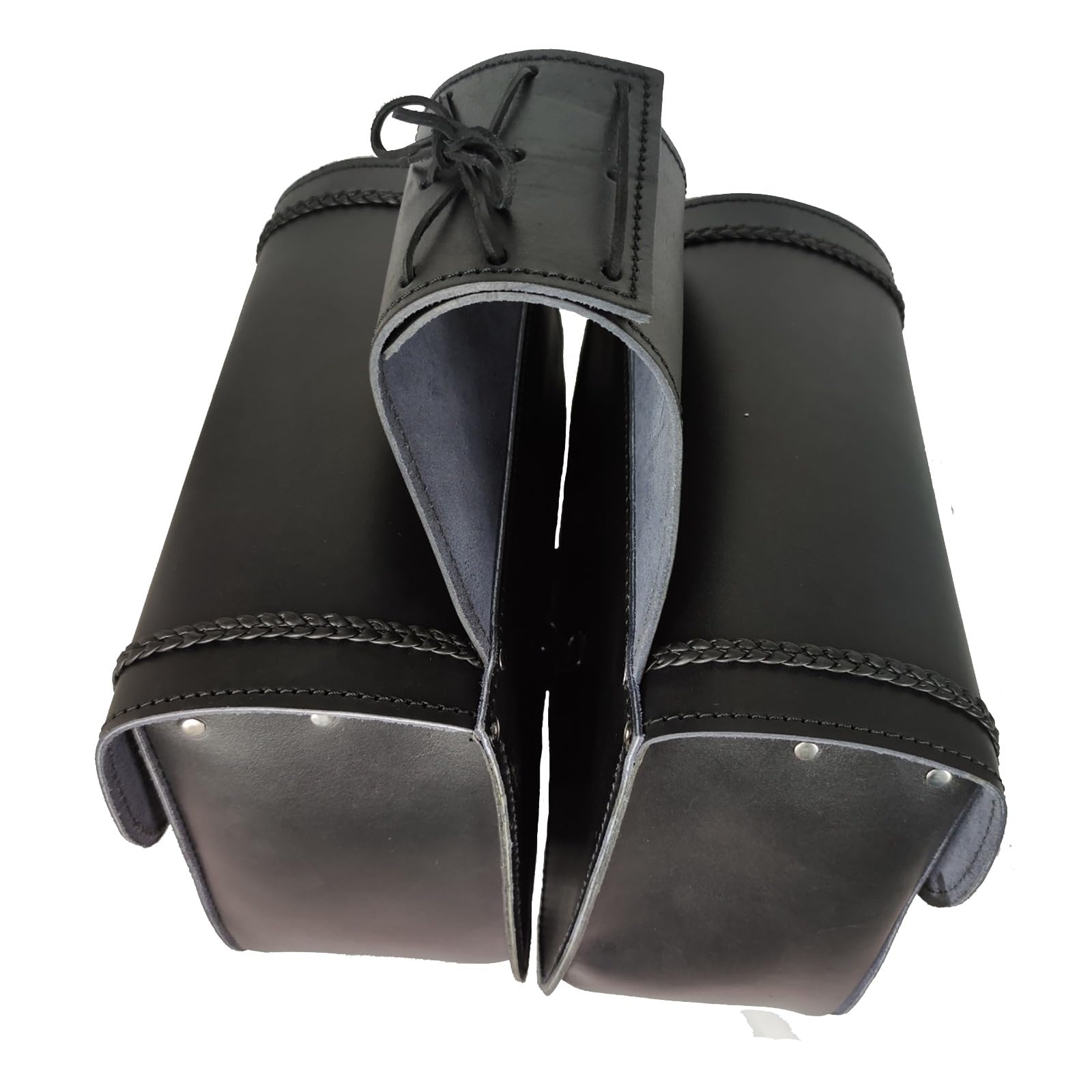 WinNet Borse Laterali da Moto Rigide valigie in Pelle Bisaccia Custom per la Royal Enfield Super Meteor 350 650