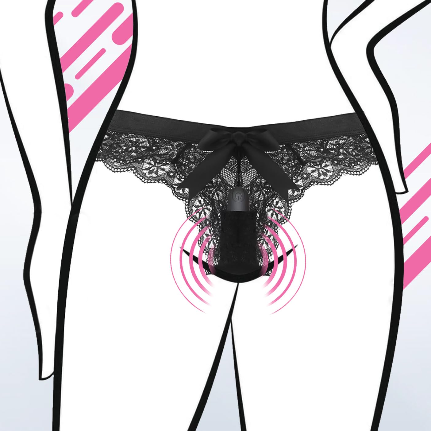 Slip con vibratore e telecomando uovo vibrante per donne vibranti per l'uso in movimento con 10 modalità di vibrazione Mini vibratore a farfalla pere clitoride compatto e telecomandato Fops A100