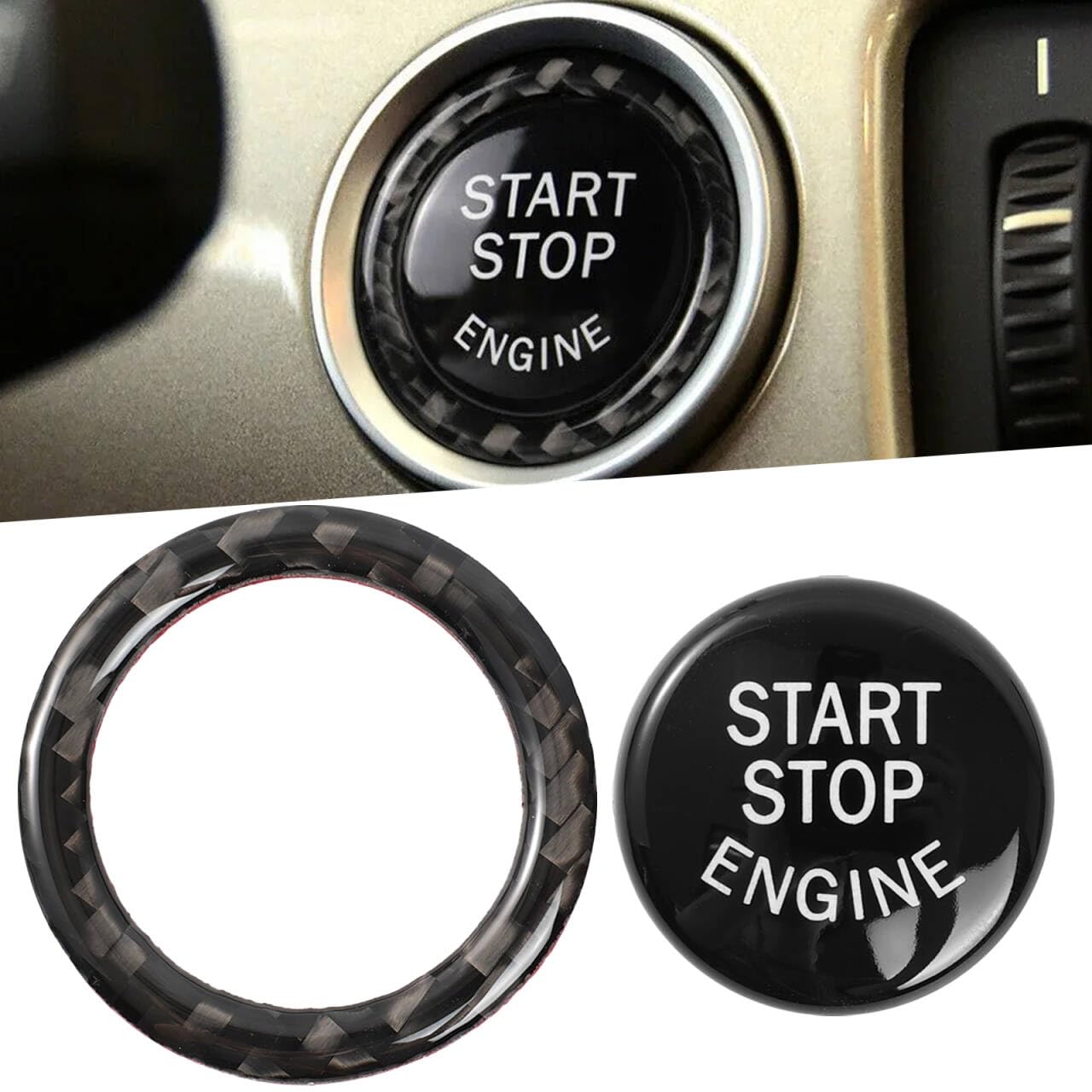 Car Engine Start Stop Button Replace Cover Trim Sticker Auto Styling For BMW 1 3 5 Series E87 E90 E91 E92 E93 E60 X1 X3 X5 X6 Z4
