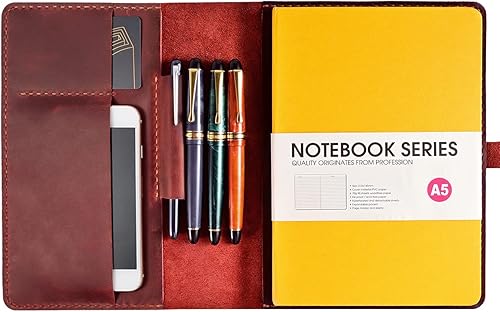Bloc de escritura A5 de cuero de alta calidad funda de cuaderno recargable hecho a mano soporte de bloc de notas de cuero vintage organizador de