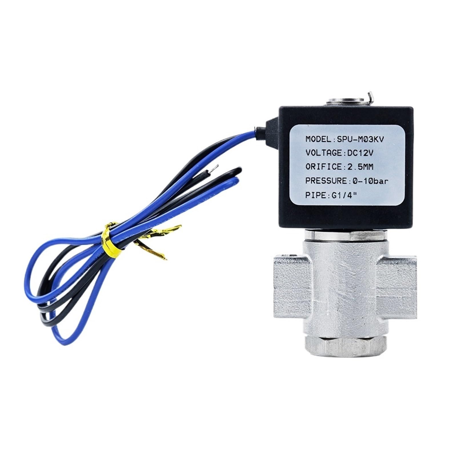 Électrovanne 1/4 contre la corrosion vanne inox normalement ouverte AC110V