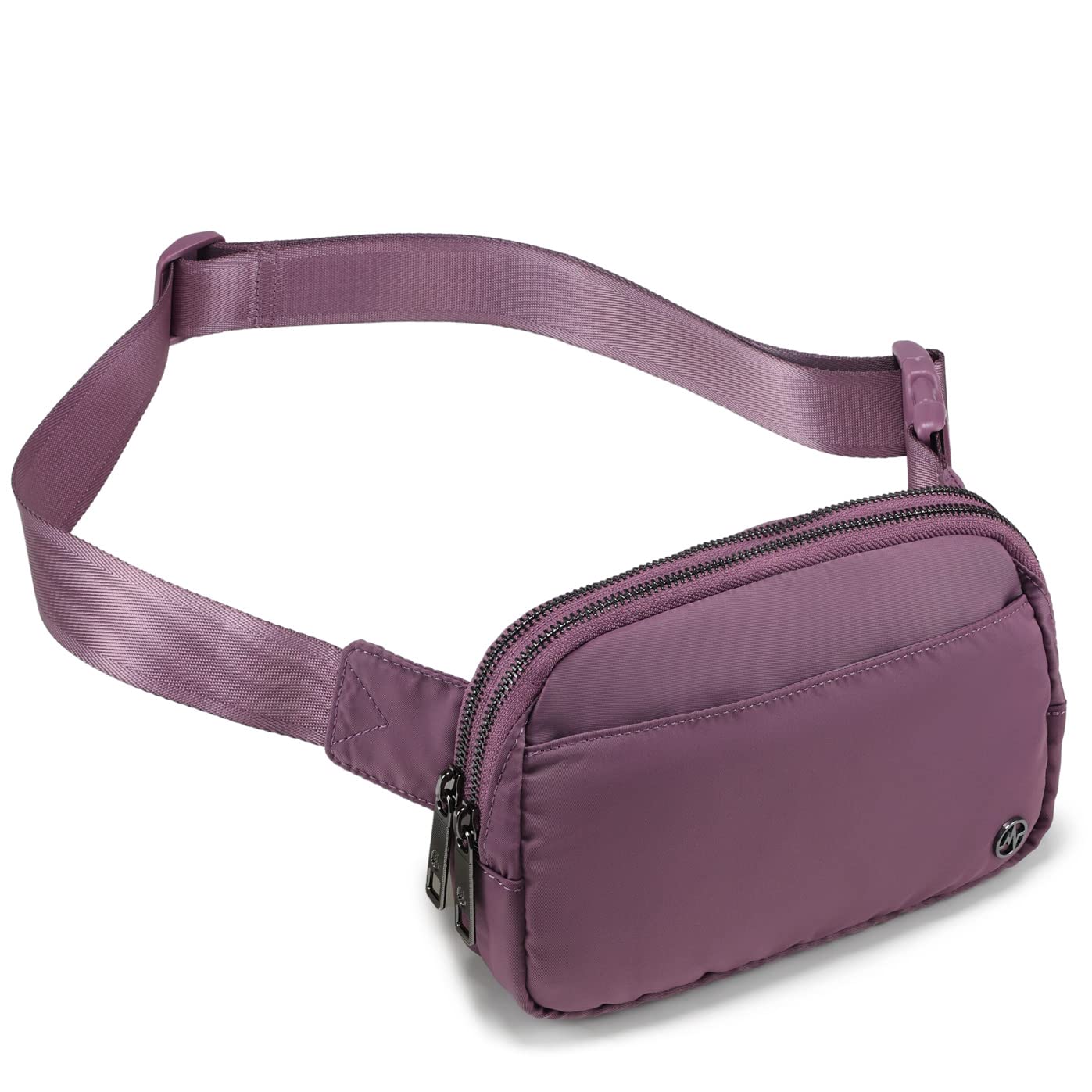 Pander Everywhere Belt Bag for Women, 5 Zipper Pockets Nylon Crossbody Fanny Pack Purse (Purple Lavender)