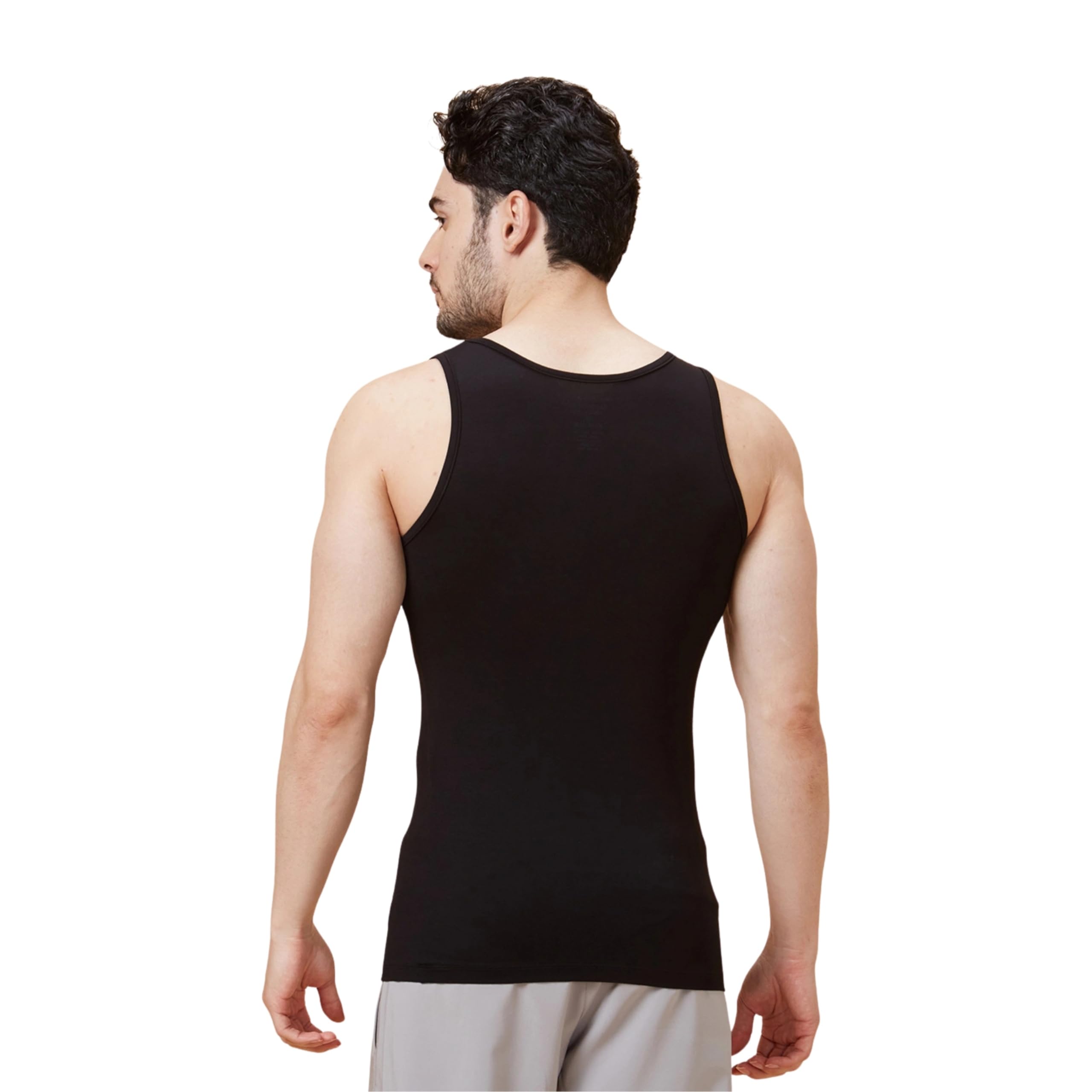 RFG Mens Bamboo Regular Fit Vest | Soft Strechable Round Neck Baniyan for Men | 2X Softer Than Cotton | Anti-Odour & Thermoregulating | Shape Retaining, Sustainable Innerwear | Banyan Sleeveless