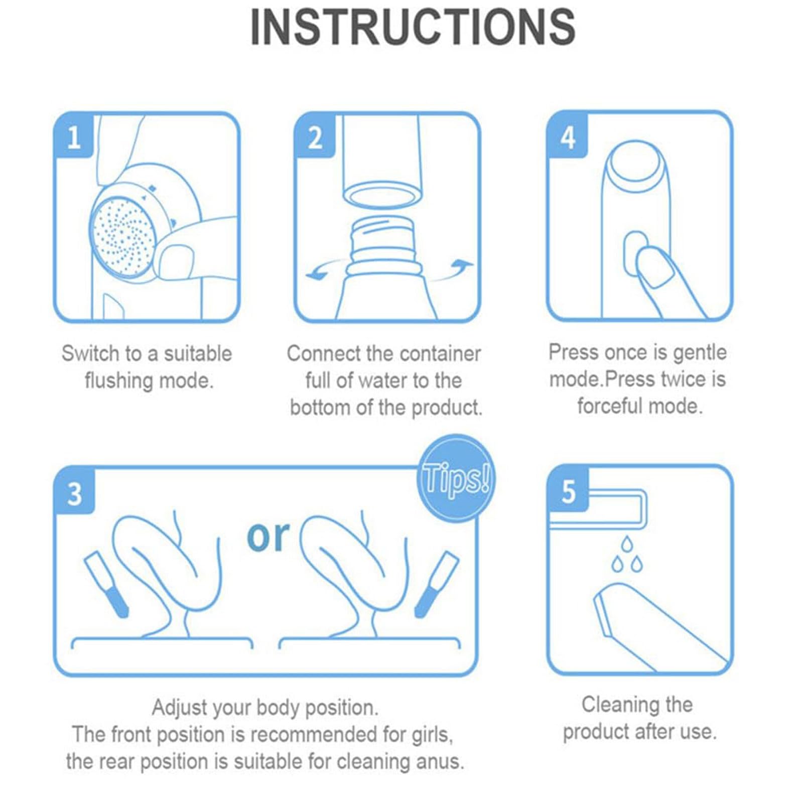 Pulvérisateur de bidet portable, rechargeable par USB, 400 ml, nettoyeur de bidet de voyage avec 2 modes de pression d'eau pour l'hygiène personnelle et la santé des femmes