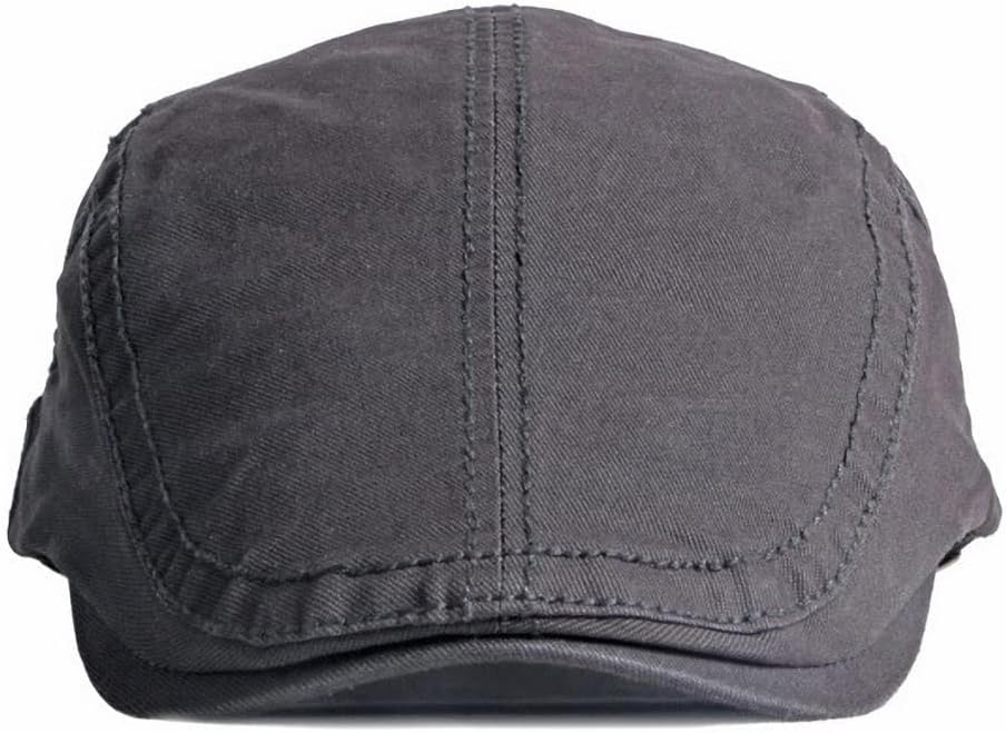 Men’s Vintage Newsboy Gatsby Hat Beret Driving Hunting Cap(Style2 Grey)