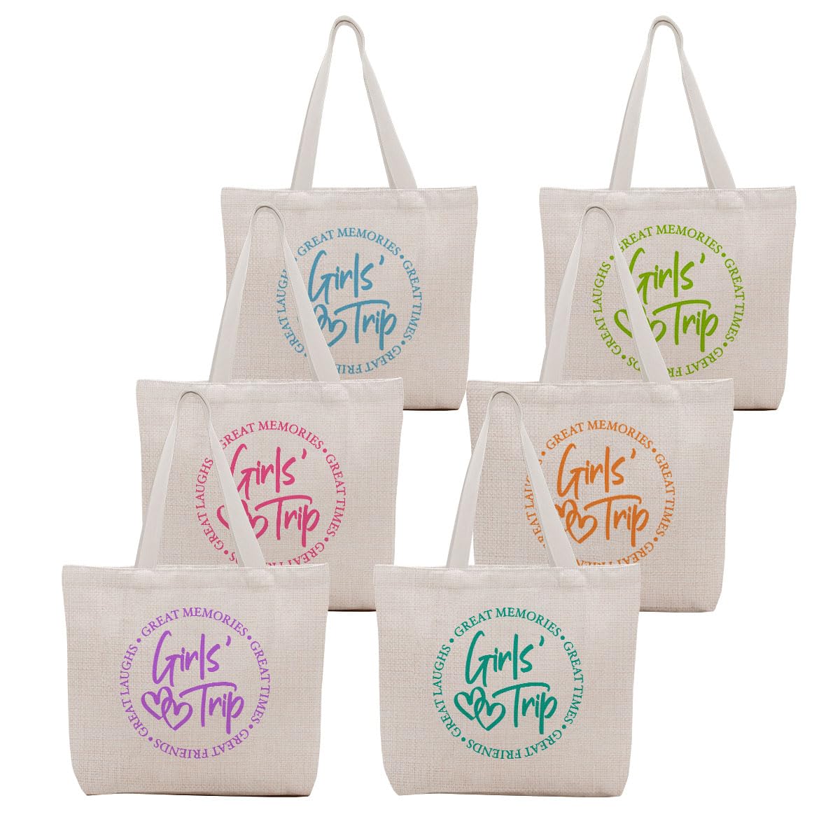 4 PCs 5 Pcs 6 Pcs Friend Trip Gifts Favors, 2026 Friendship Gifts, Tote Bag with Inner Porket Weekender Bags for Women
