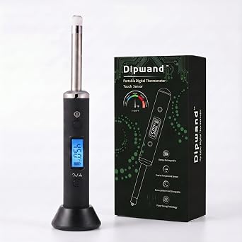 Real-time Temperature Reading Device, Digital thermocouple Thermometer Kits - Black Version