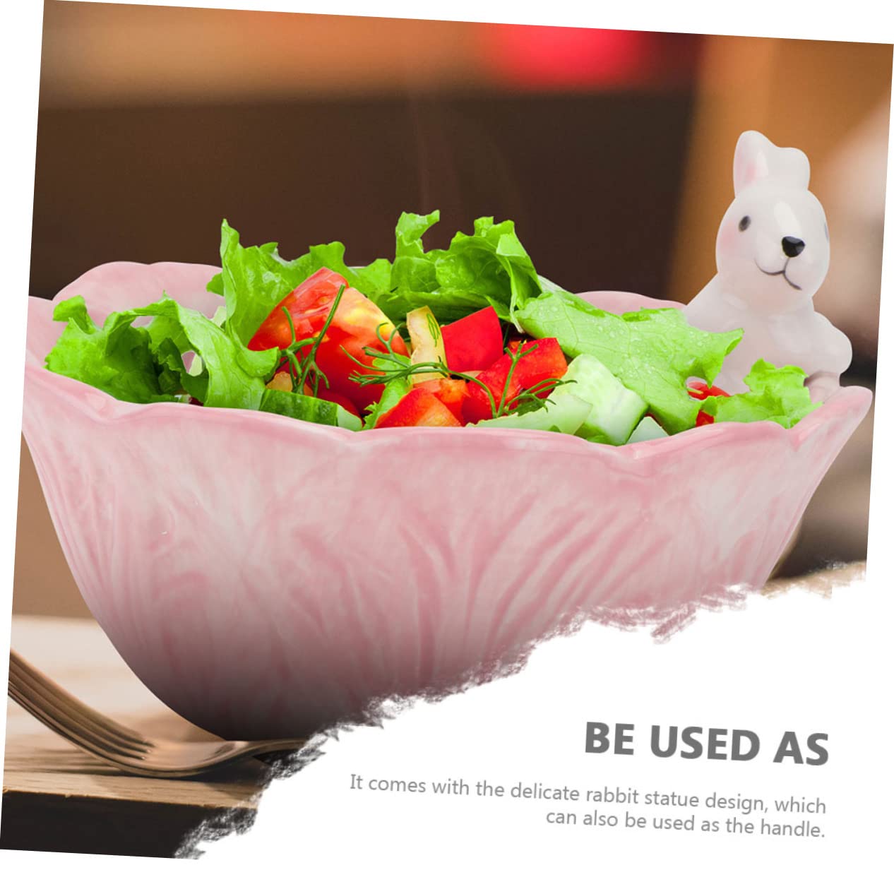 OFFSCH Boys and Girls Dinnerware Rabbit Bowl Porcelain Plates for Boys and Girls Smooth Surface Safe for Babies