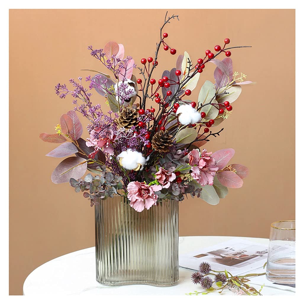MYUYEE Artificial Flowers Rose Living Room Decoration Table Wedding Exhibition Hall Dried Flower Decoration Decoration Bouquet (D)
