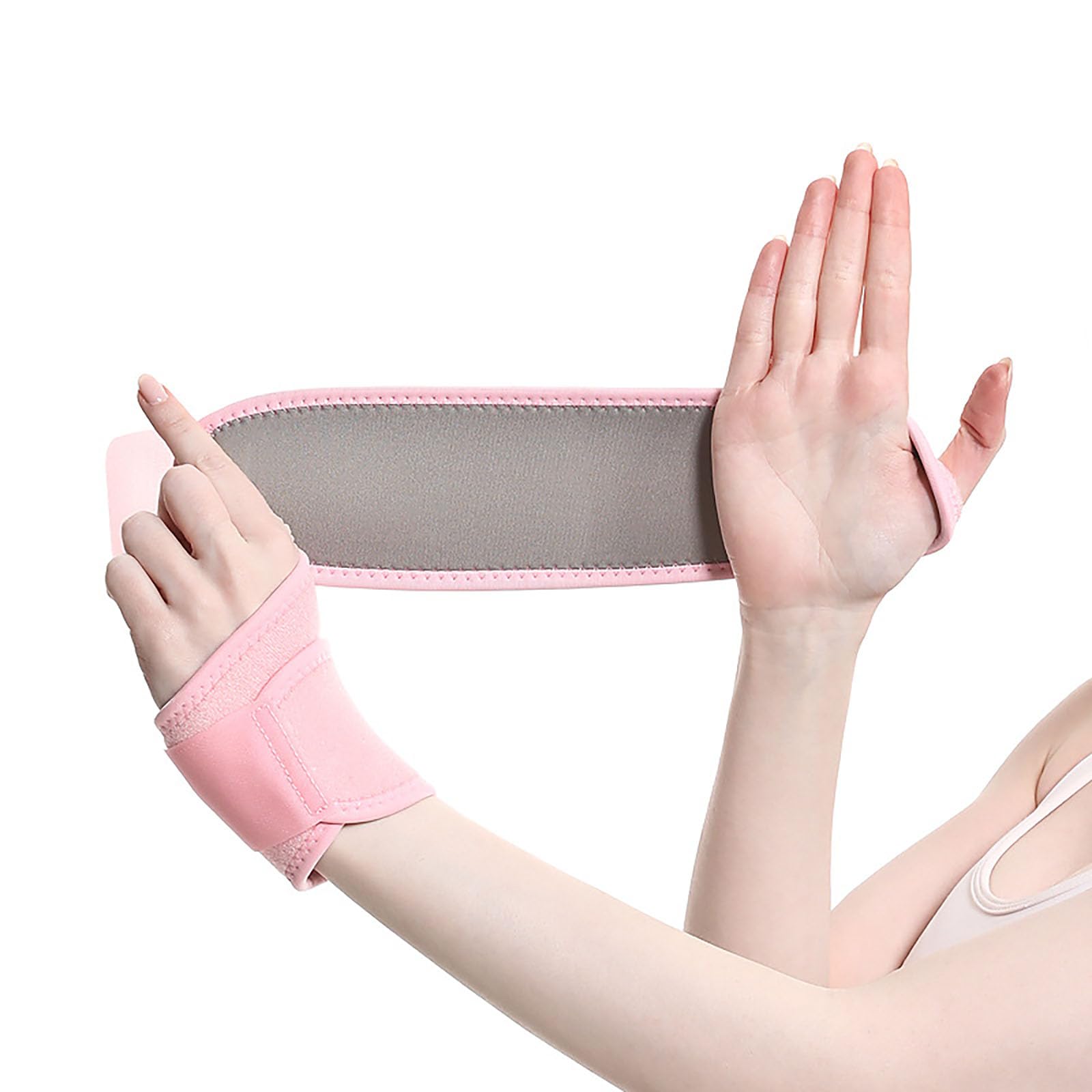 Hand- und Handgelenkstütze, 1 Paar (2 Stück), 13,7 x 2,9 Zoll Verlängerung, Handgelenkstütze mit spontaner Erwärmung für Basketball und Sport (Rosa)