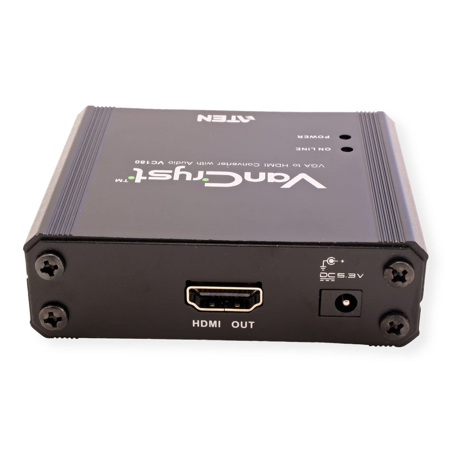 ATEN CONV./BOOST VGA TO HDMI AUDIO/VIDEO CONVERTER (VC180-AT VGA, HDMI, 165MHZ, 1080P, DC 5.3V, 3.2W, 150G