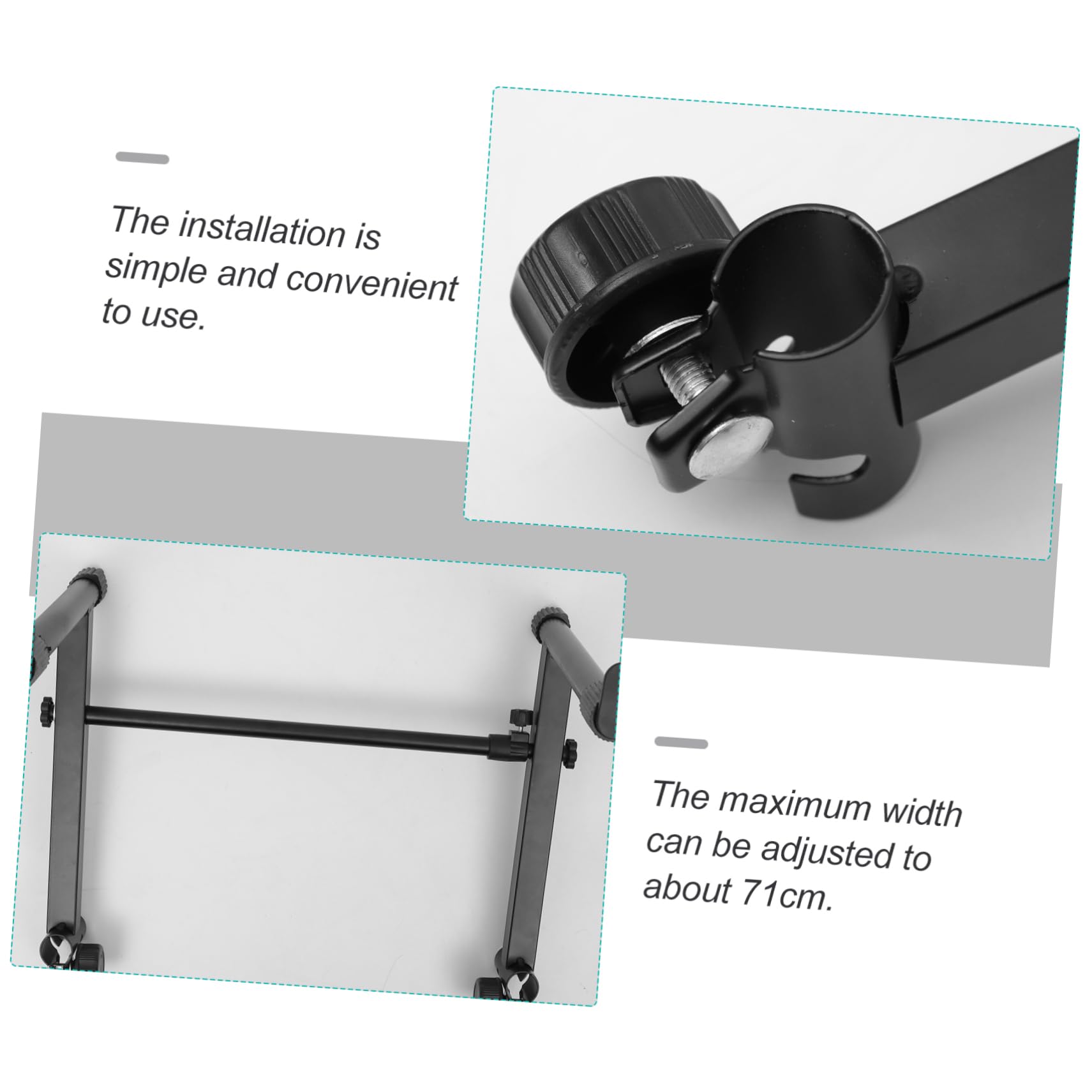 Abaodam Electronic Keyboard Holder Piano Rack Foldable Stage Performance Stand Random Style