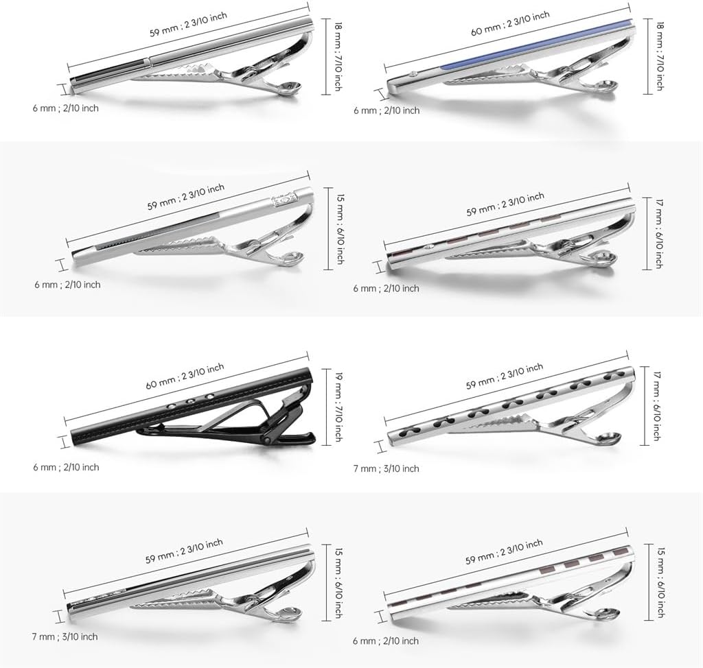 ブラック エナメル ネクタイ クリップ セット ブルー ダイヤモンド フレンチ ビジネス カジュアル 日常 結婚式