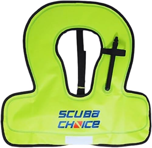 Miniatura 4 de Scuba Choice Chaleco de esnórquel para niños jóvenes – Amarillo neón / azul ayuda de flotación de seguridad, hasta 100 libras, ajuste ajustable con