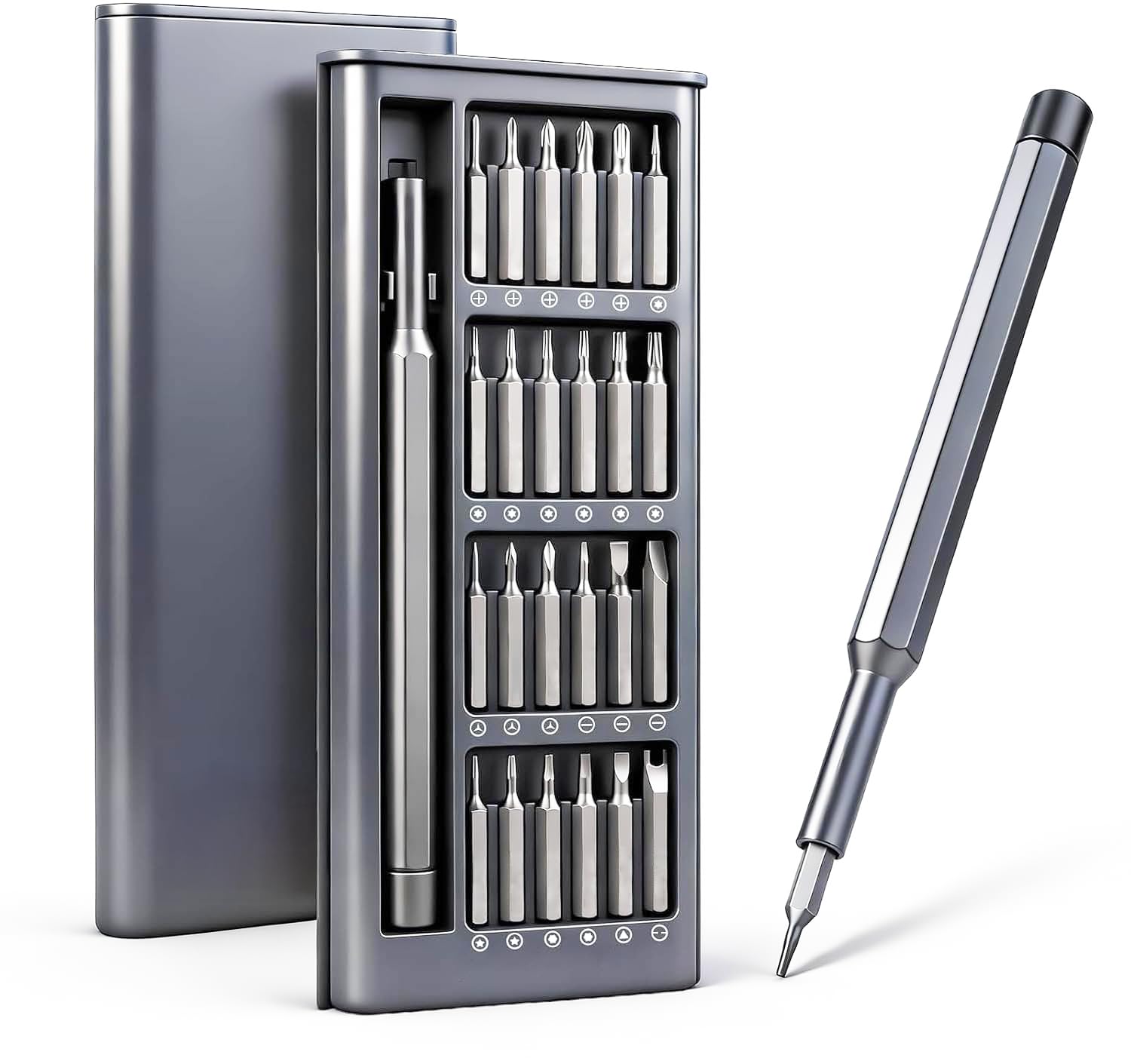 Precision Screwdriver Set, 25 in 1 Mini Screwdriver, Magnetic Driver Bits Set, Set, S2 Alloy Steel Pocket Manual Screwdriver Tool Set, Repair Tool Kit