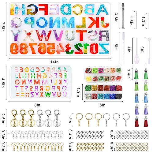 294 Stück Resin Gießharz Silikonform, Epoxidharz-Kit Harzform, DIY-Silikonform-Kit für Schmuckherstellung Anhänger… – Bild 3