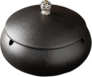 灰皿 喫煙灰皿 蓋付きセラミック防風灰皿 喫煙者用灰皿 デスクトップ 屋内または屋外用(12.5*10cm)おしゃれ かわいい 北欧 陶磁器 卓上 インテリア 雑貨 アクセサリーケース 家庭用リビングルームの装飾装飾品、消火スロット付き灰皿 (C)