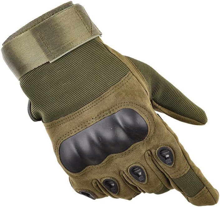 HYCOPROT Full Finger Gloves, Knuckle Protective Breathable Lightweight Outdoor Gloves for Shooting, Hunting, Motorcycling, Climbing