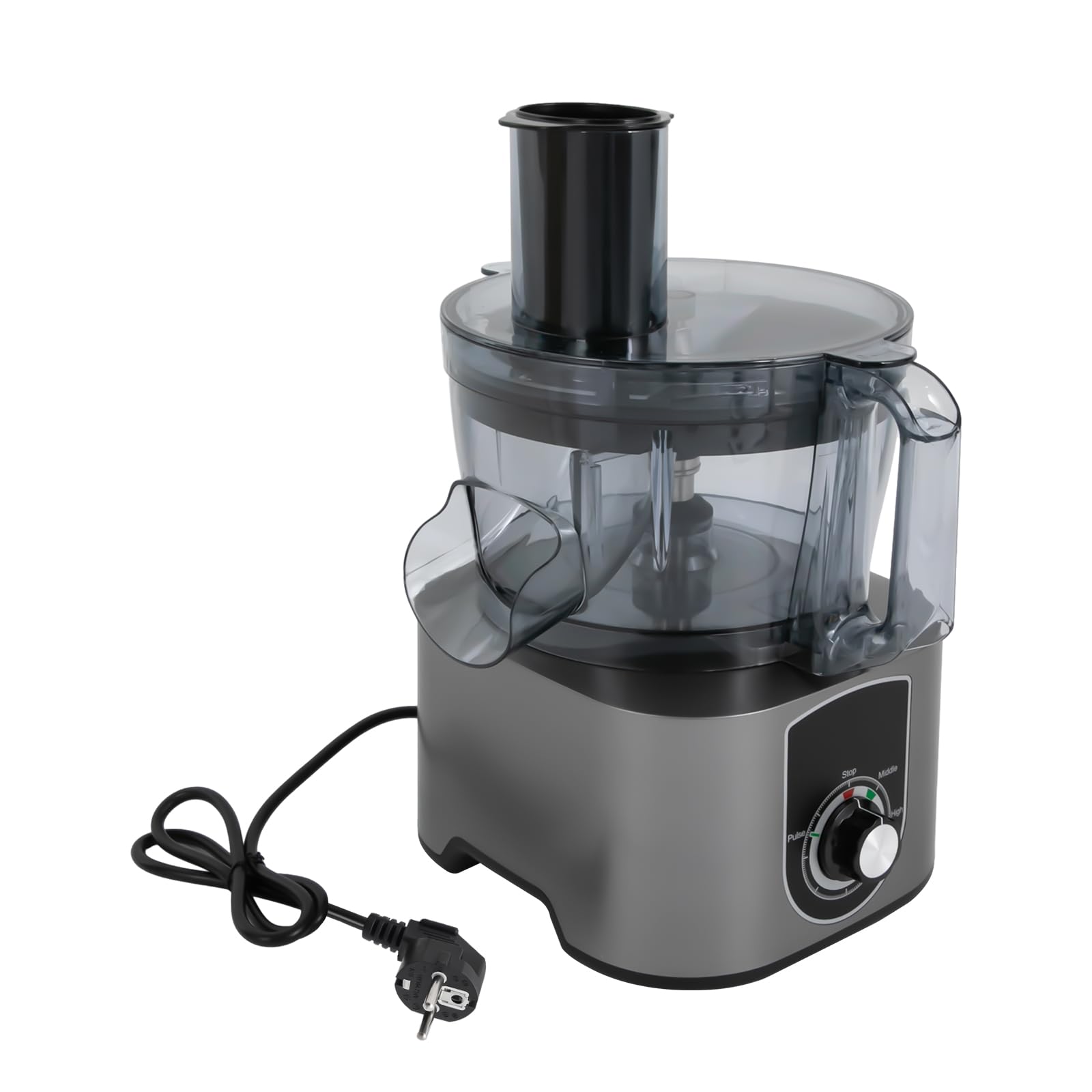 Tritatutto elettrico, 600 W, tritacarne per alimenti, capacità 7 l, acciaio inossidabile per uso alimentare, tritacarne 3 lame, 2 velocità affettatrice verdure con cuscinetti antiscivolo
