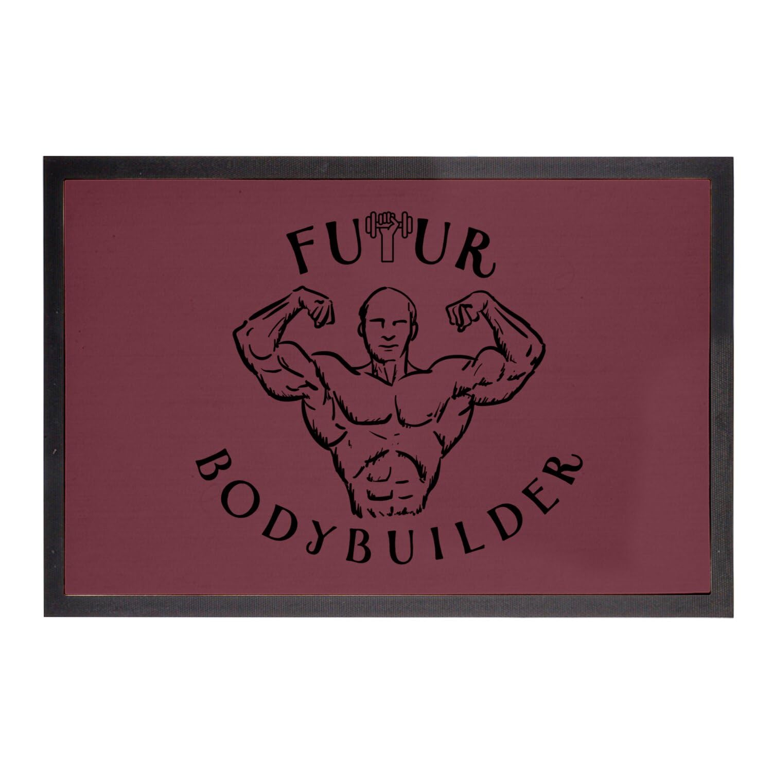 Paillasson salle de musculation tapis entrée rouge antisaleté sport 60x40