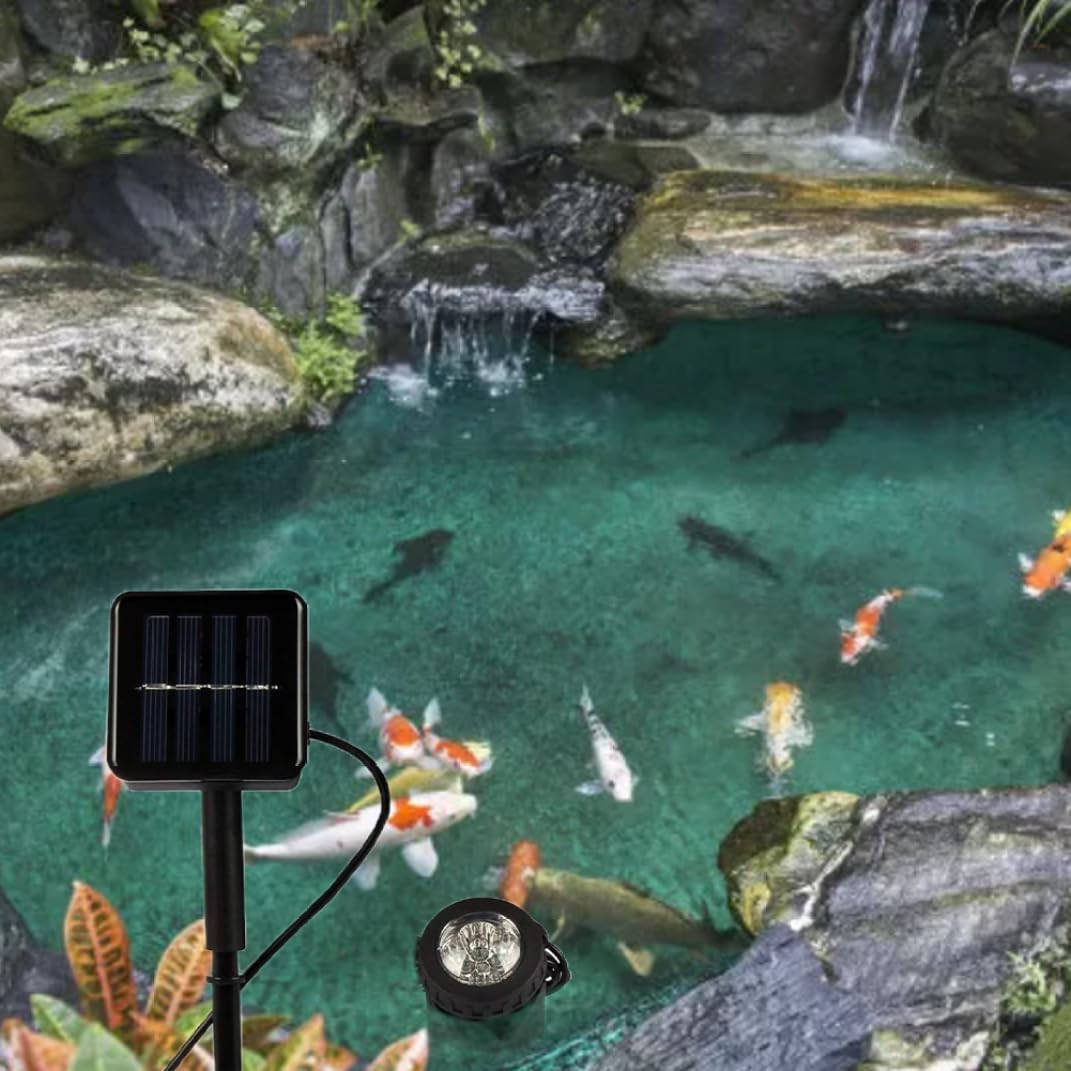 Spot Solaire Submersible Pour Bassin - Lumière LED étanche Pour Fontaine, Piscine Ou Jardin