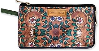 Women | Girls Dual Zipper Printed Cotton Canvas Fabric Wallet | Perfect for Mobile Phone, Cash, Business Cards, Id Cards Etc | Trendy and Stylish Design | Perfect for Gift (Beige) - 38% OFF Deal at ₹799 on Amazon | Valzo