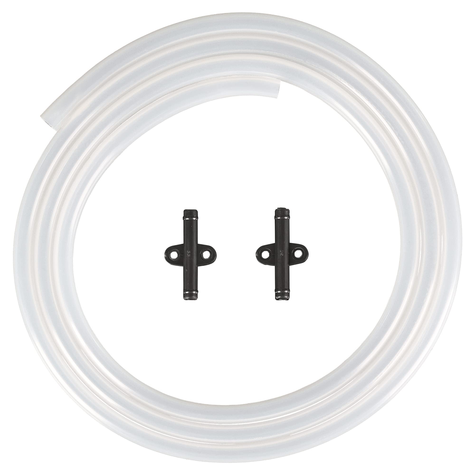 GeviHousehold Drain Hose Extension for Nugget Ice Maker GIMN-1000 | 1/4'' ID x 6 Feet Length | Durable Silicone Material with Bending Flexibility | 2 Connectors Included