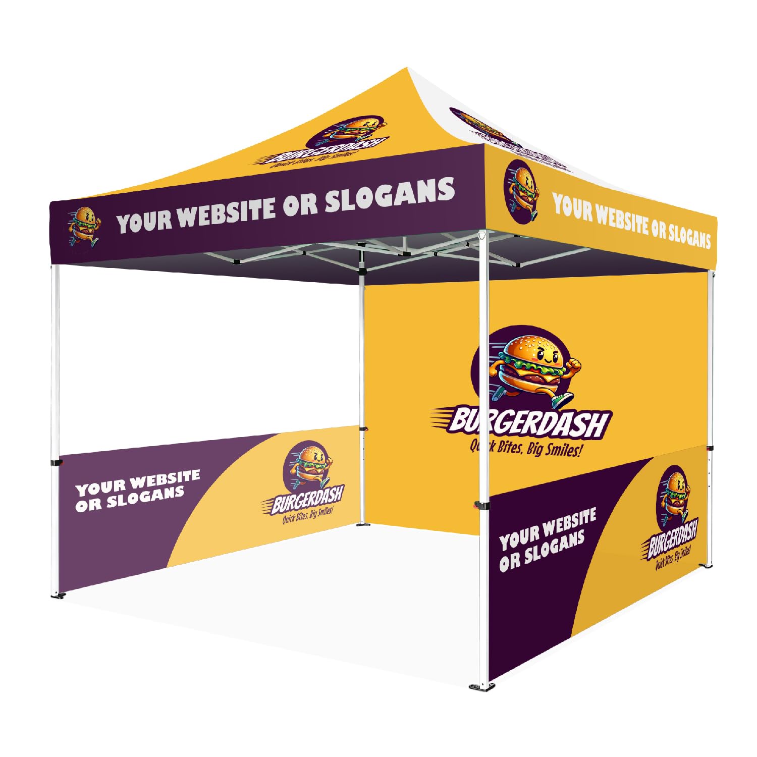Custom Canopy Tent with Logo Personalized Pop Up Canopy Tent for Trade Shows, Advertising Business, Sport Event, Farmer Market (10x10-Custom Tents) : Patio, Lawn & Garden