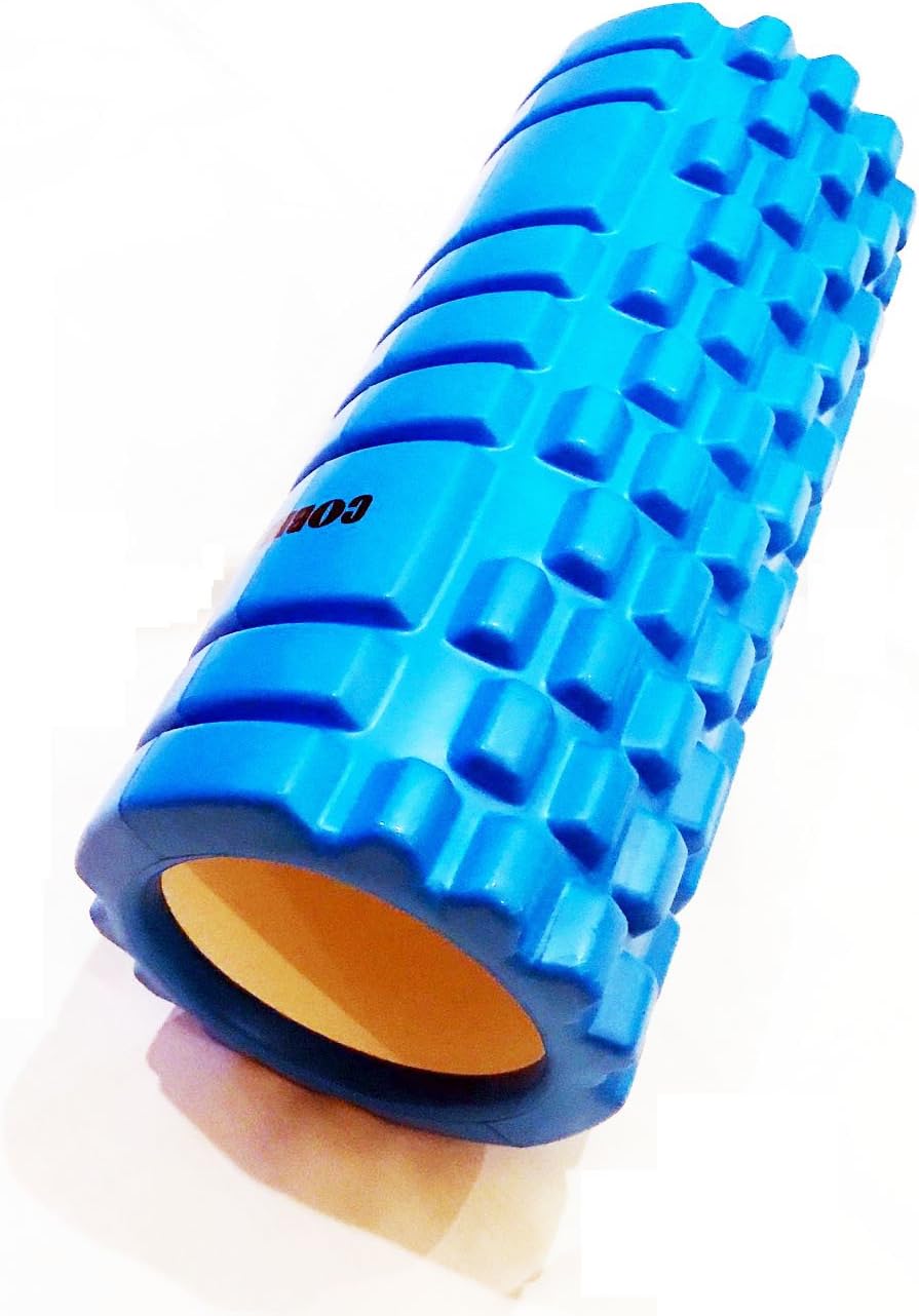 Foam Roller for Trigger Pressure Point Muscle Recovery Therapy and Massage - Invaluable for Running, Athletics, Gymnastics, Swimming, Yoga, Pilates, Body Building and Martial Arts (Blue, Medium)