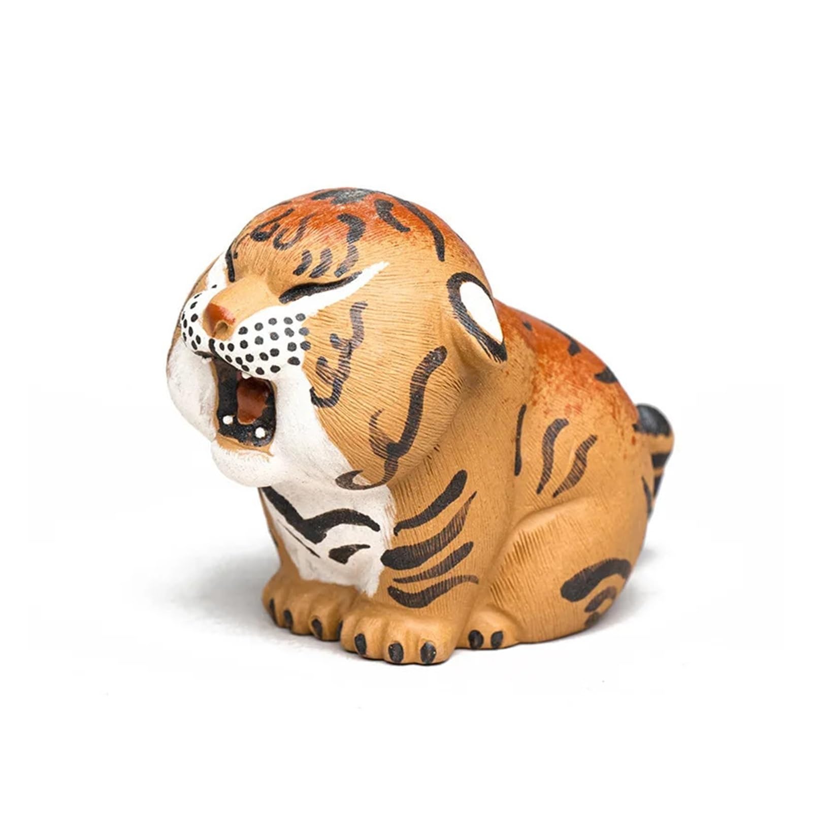 Huolimxun Purple Sand Handmade Cute Tiger Ornaments Purple Sand Desktop Decoration Creative Cute Tiger Crafts