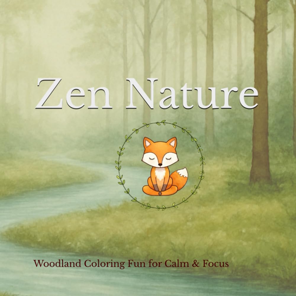 Zen Nature: Woodland Coloring Fun for Calm & Focus