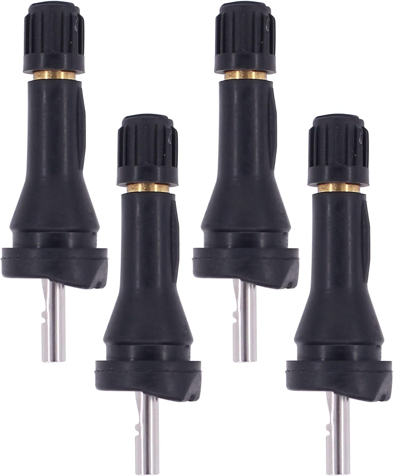 Tyre Pressure Monitoring TPMS Sensor Valve Stems for N-issan Qashqai X-Trail Micra Black Pack of 4