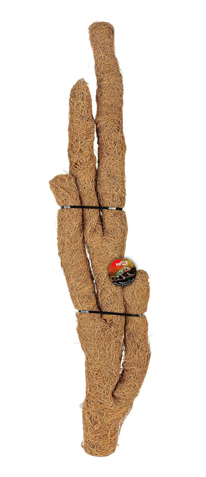 HAPPET Gałąź Kokosowa do Terrarium – Naturalna i Elastyczna Dekoracja z Włókna Kokosowego (80 cm, Gałąź)