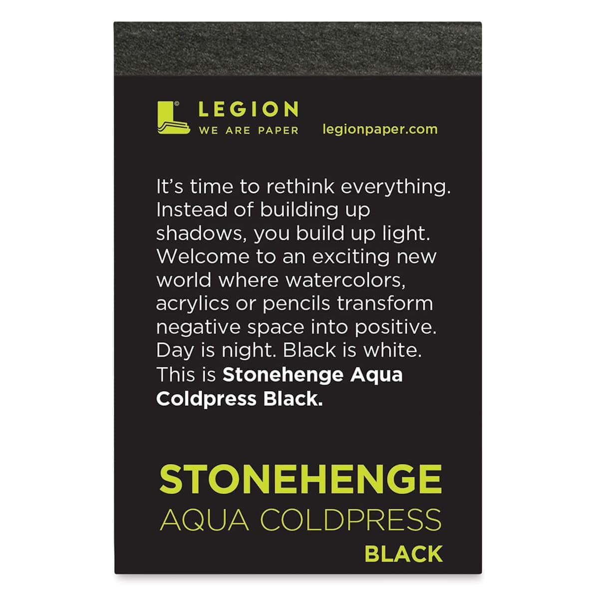 Stonehenge Aqua Black Medium Weight Mini Pad, 140lb, Coldpress, 2.5 x 3.75 Inches, 10 Sheets for Wet and Dry Media