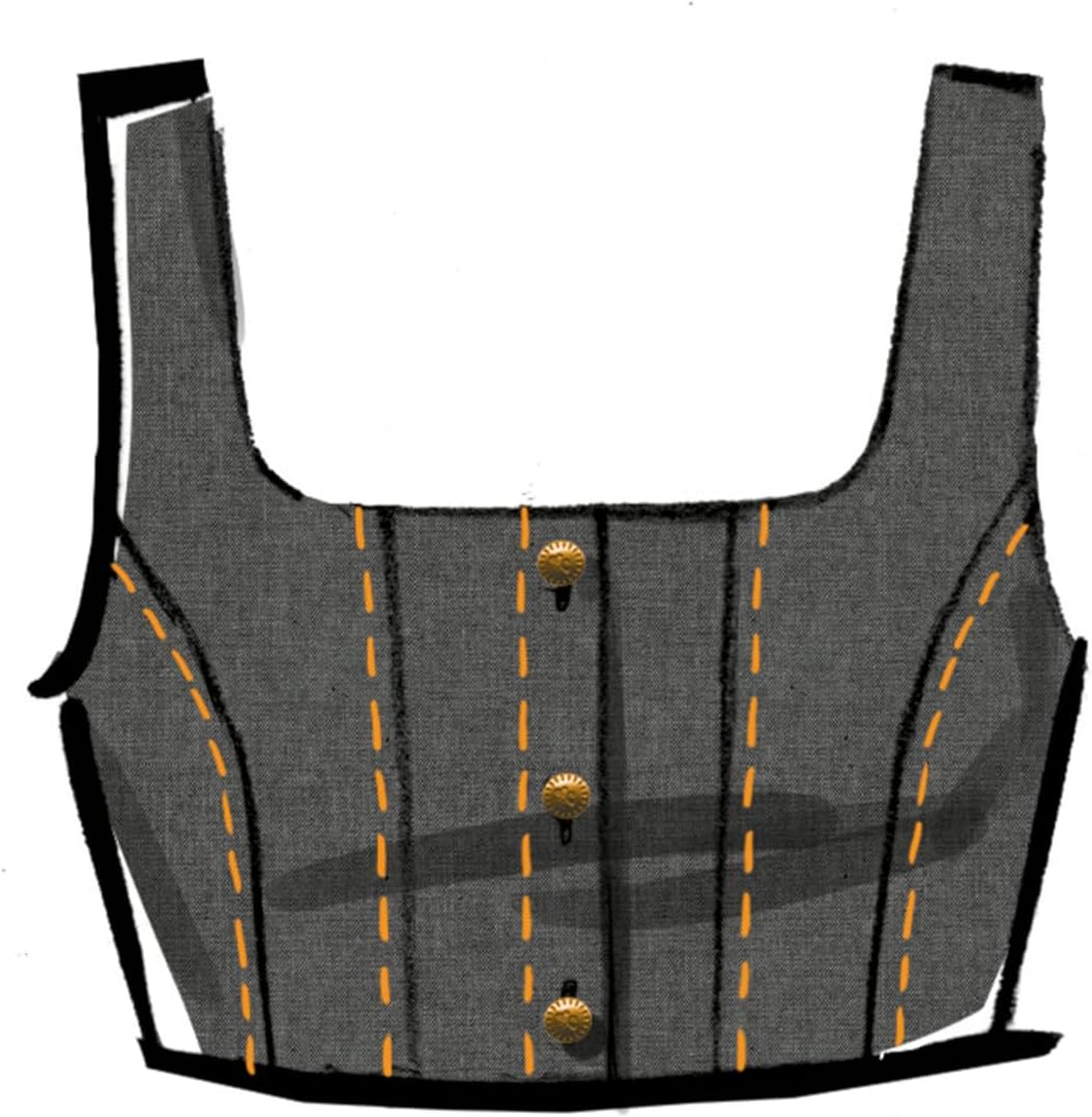McCall's M8478U5 Misses' Corset Tops Sewing Pattern Packet, Design Code M8478, Sizes 16-18-20-22-24