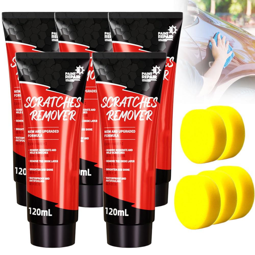 2024 Upgrade Scratch Repair Wax for Car, New Car Scratch Remover Kit Car Scratch Repair Paste Polishing, Car Scratch Repair Paste Polishing Wax with Sponge for Car Various Surfaces (1)