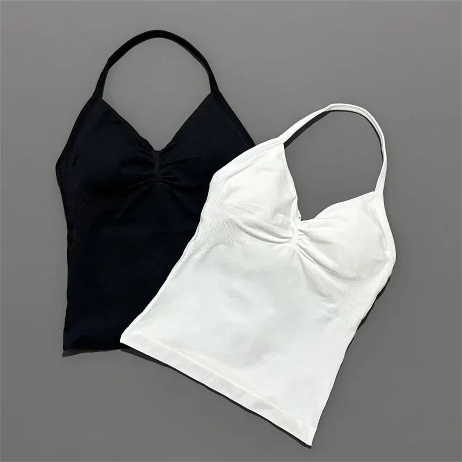 Canotte Senza Schienale da Donna con Top Spalline Lunghe e Canottiera Yoga per Donne