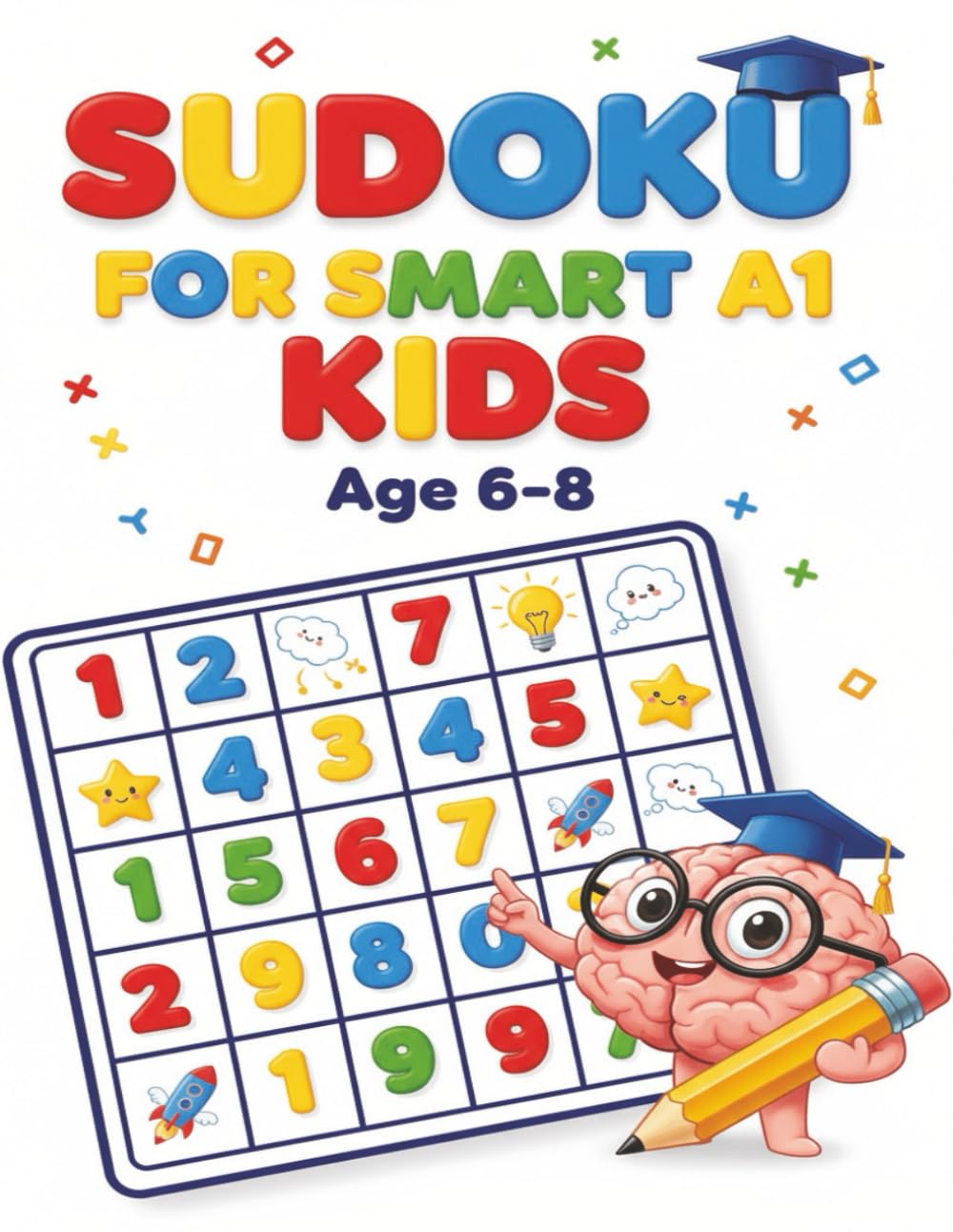 Sudoku For Smart A1 Kids Age 6-8: Smart Sudoku 100 Puzzle For the Smartest Kids to improve concentration and problem solving 8.5 x 11, 100 puzzles with solution.