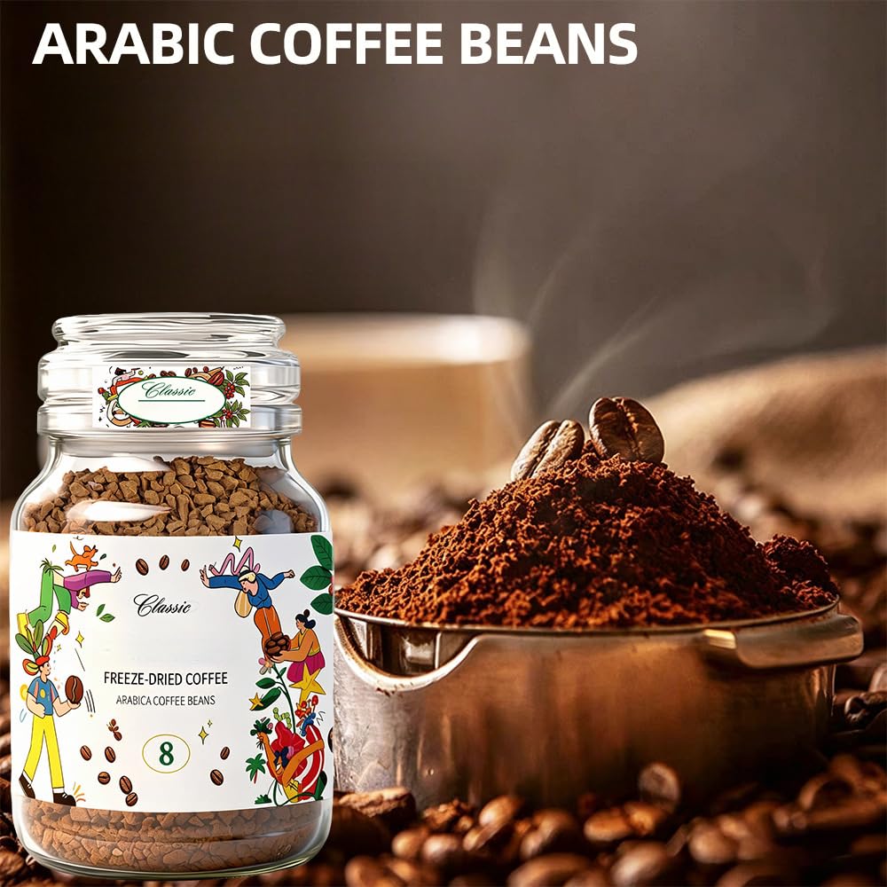 Caffè Liofilizzato, Ottenuto da Chicchi di Arabica, Tostatura Scura