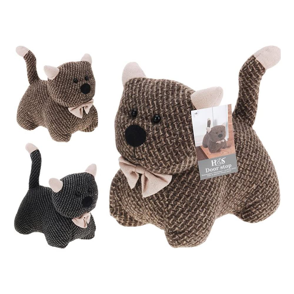 Geezy Animal Door Stop Sand Filled Soft Decorative Novelty Door Stopper Decor Cat from B&Q