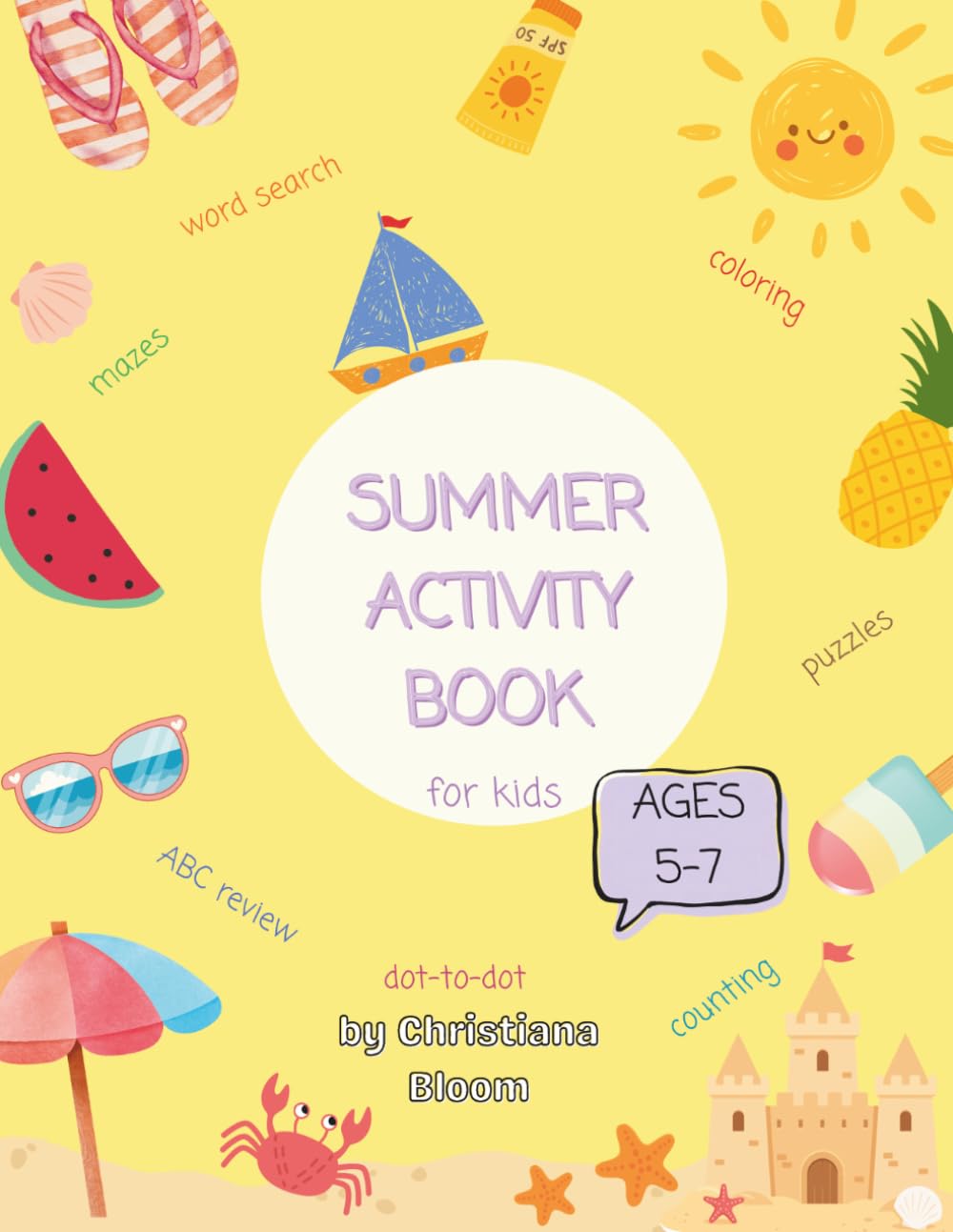 Summer Activity Book: Activities, coloring & puzzles